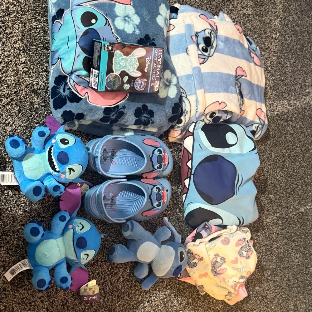Disney Stitch Bundle - Crocs, hoodies, Shirt, Short, stuffed animal, 3D Puzzle